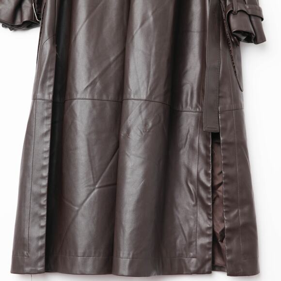 Osman Yousefzada x RTR Faux Leather Trench Coat Size 2 - Picture 11 of 11